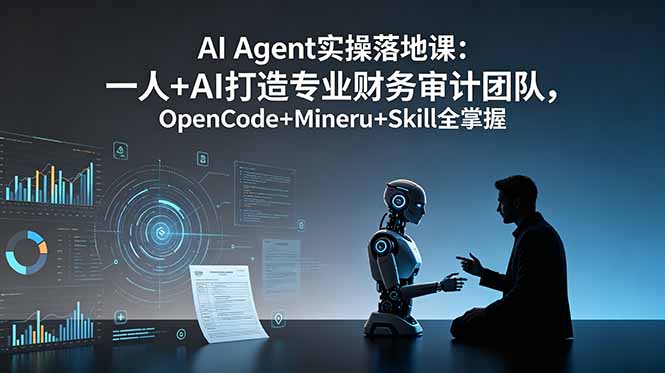 AI Agent实操落地课：一人+AI打造专业财务审计团队，OpenCode+Mineru+Skill全掌握-大象聊项目