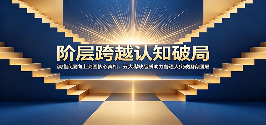 阶层跨越认知破局：读懂底层向上突围核心真相，五大稀缺品质助力普通人突破固有圈层-大象聊项目