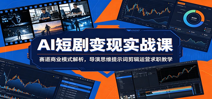AI短剧变现实战课：赛道商业模式解析，导演思维提示词剪辑运营求职教学-大象聊项目