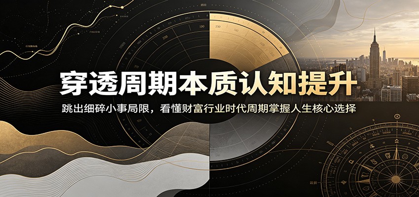 穿透周期本质认知提升：跳出细碎小事局限，看懂财富行业时代周期掌握人生核心选择-大象聊项目