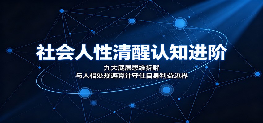 社会人性清醒认知进阶：九大底层思维拆解，与人相处规避算计守住自身利益边界-大象聊项目