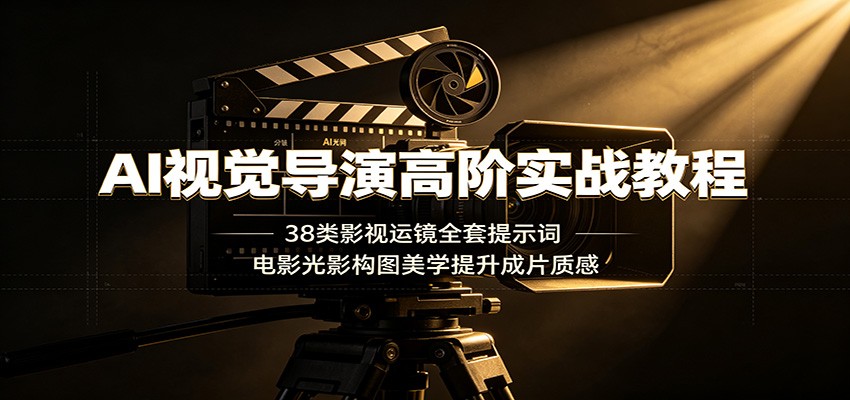 AI视觉导演高阶实战教程：38类影视运镜全套提示词，电影光影构图美学提升成片质感-大象聊项目
