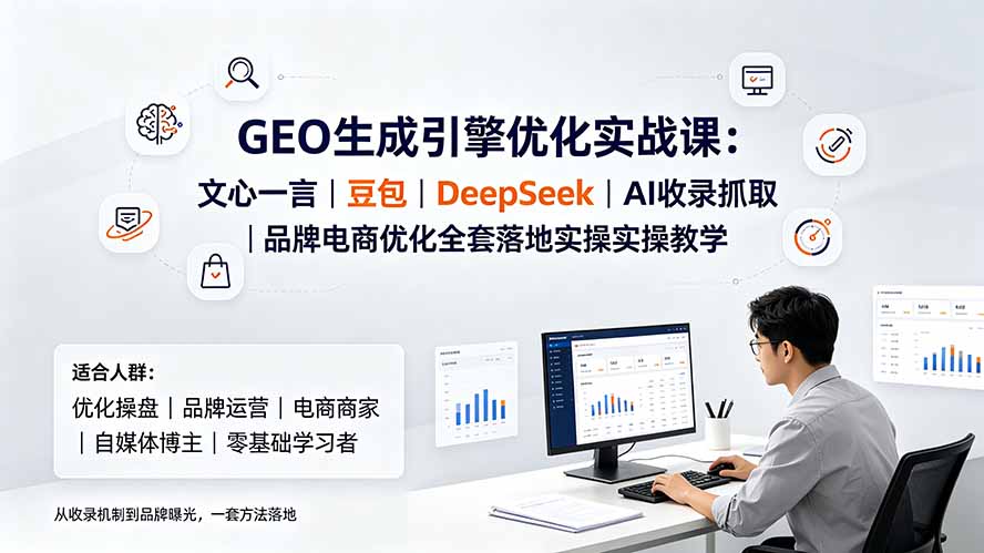 GEO生成引擎优化实战课：文心一言｜豆包｜DeepSeek｜AI收录抓取｜品牌电商优化全套落地实操教学-大象聊项目
