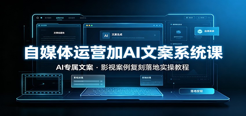 自媒体运营加AI文案系统课：：AI专属文案，影视案例复刻落地实操教程-大象聊项目