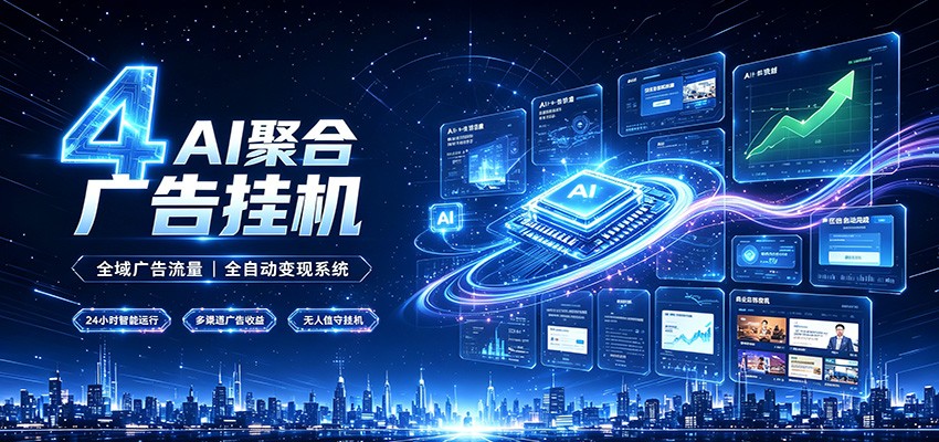 全域广告流量聚合，AI无人挂机稳赚佣金，打造长期稳定被动收入副业-大象聊项目