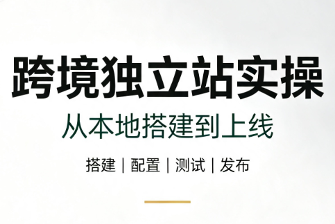 跨境独立站实操：从本地搭建到上线-大象聊项目