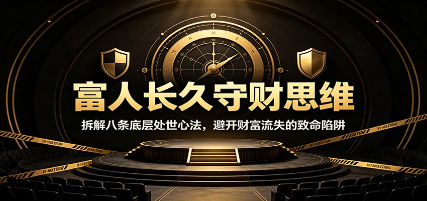 富人长久守财思维：拆解八条底层处世心法，避开财富流失的致命陷阱-大象聊项目