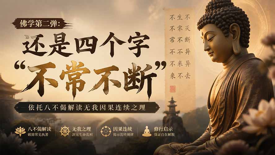 付费文章：佛学第二弹：还是四个字“不常不断”依托八不偈解读无我因果连续之理-大象聊项目