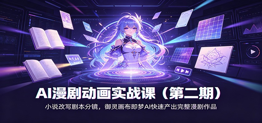 AI漫剧动画实战课(第二期)：小说改写剧本分镜，御灵画布即梦AI快速产出完整漫剧作品-大象聊项目