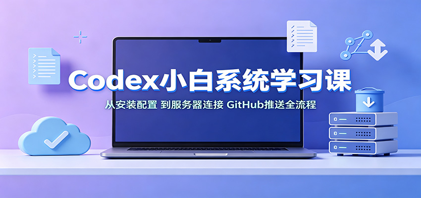 Codex小白系统学习课：小从安装配置，到服务器连接、GitHub推送全流程-大象聊项目