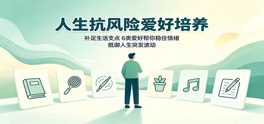 人生抗风险爱好培养：补足生活支点，6类爱好帮你稳住情绪，抵御人生突发波动-大象聊项目