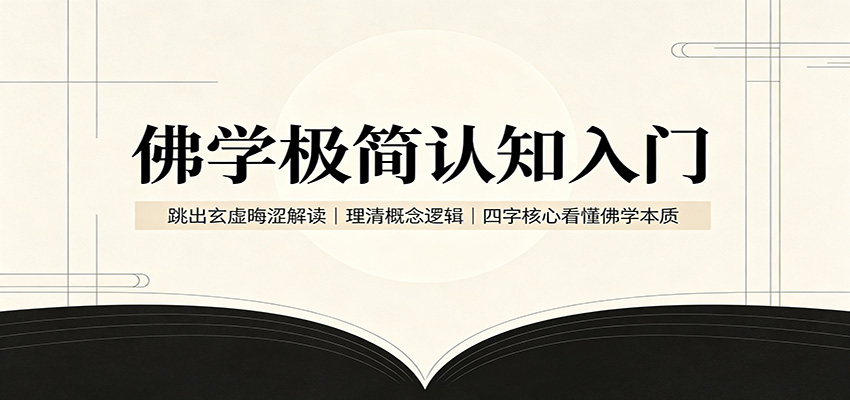 佛学极简认知入门：跳出玄虚晦涩解读，理清概念逻辑，四字核心看懂佛学本质-大象聊项目