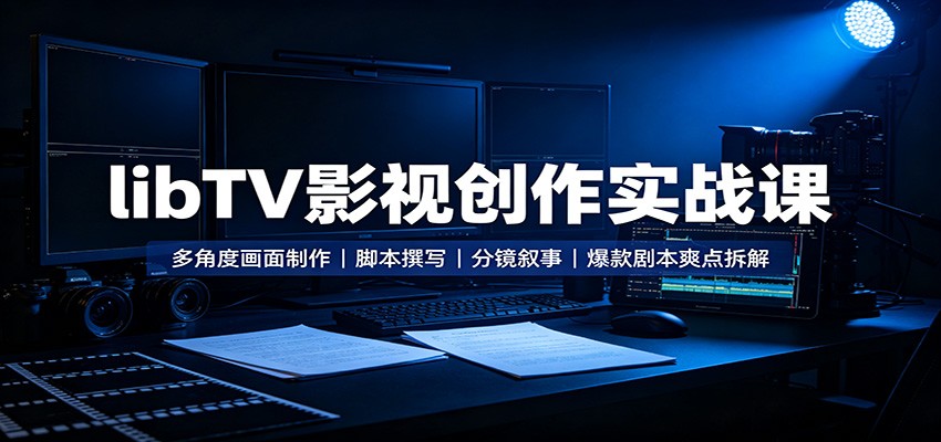 libTV影视创作实战课：多角度画面制作，脚本撰写，分镜叙事，爆款剧本爽点拆解-大象聊项目