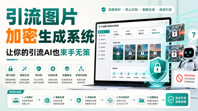 引流图片加密生成系统，让你的引流AI也束手无策-大象聊项目