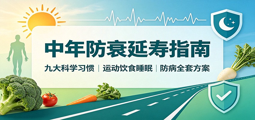 中年防衰延寿指南：九大科学习惯，运动饮食睡眠防病全套方案-大象聊项目