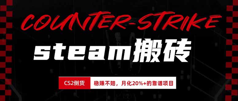 steam搬砖，倒卖cs2饰品，达到月化20%+的收益，真正的靠谱可落地长期项目-大象聊项目