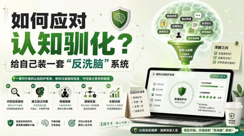 付费文章：如何应对认知驯化？给自己装一套“反洗脑”系统-大象聊项目