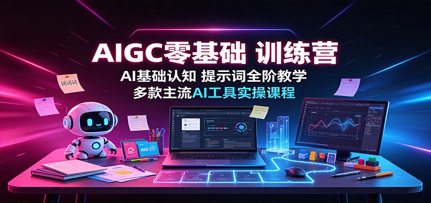 AIGC零基础训练营：AI基础认知，提示词全阶教学，多款主流AI工具实操课程-大象聊项目