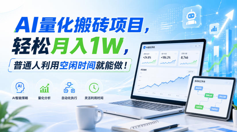 AI量化搬砖项目，轻松月入1W，新手小白也能直接入局！-大象聊项目
