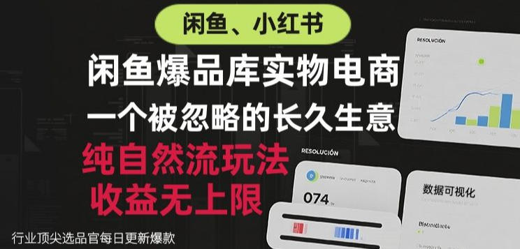 闲鱼小红书实物电商，纯自然流玩法，一个被忽略的长久生意，收益无上限【揭秘】-大象聊项目