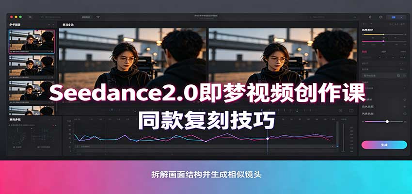 Seedance2.0即梦视频创作课：剧本式视频制作，同款复刻技巧，多行业案例落地教学-大象聊项目