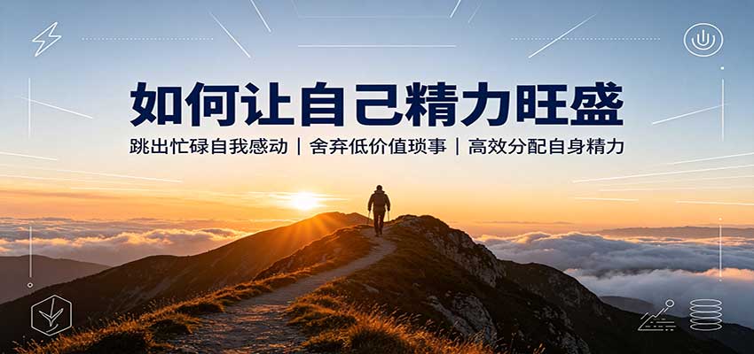 如何让自己精力旺盛：跳出忙碌自我感动，舍弃低价值琐事，高效分配自身精力-大象聊项目