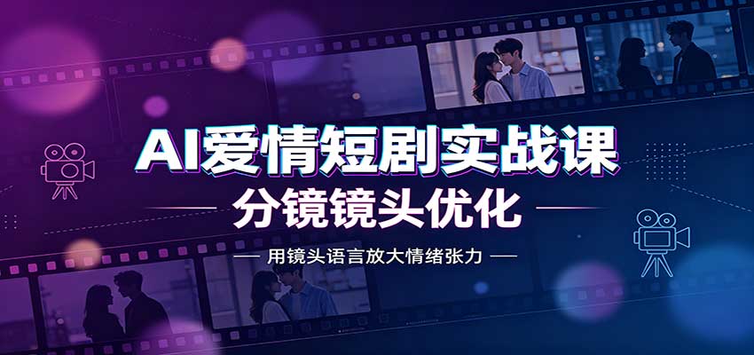 AI爱情短剧实战课：故事剧本创作，分镜镜头优化，智能体提示词-大象聊项目