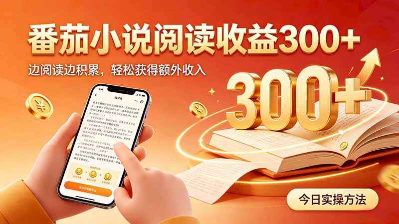全自动番茄挂机玩法，日入300+边阅读边积累，轻松获得额外收入-大象聊项目