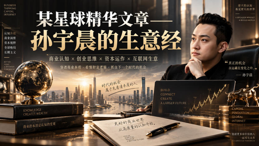 某星球精华文章——孙宇晨的生意经-大象聊项目