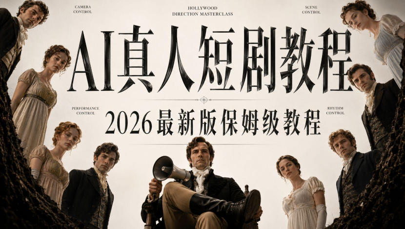 AI真人短剧制作全流程，AI视频大佬专为零基础研制的AI短剧教程，保姆级教程，新手一学就会！-大象聊项目