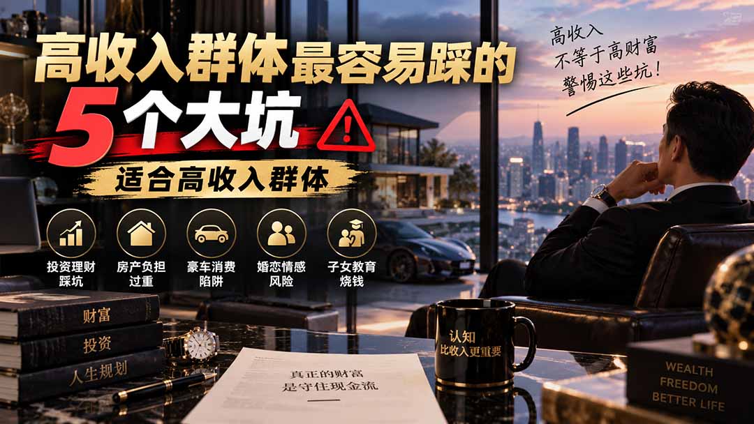 付费文章：高收入群体最容易踩的5个大坑，适合高收入群体-大象聊项目