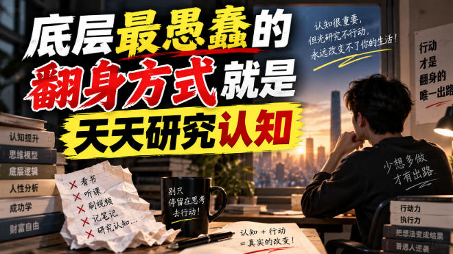 付费文章:底层最愚蠢的翻身方式就是天天研究认知