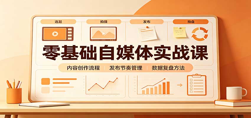 零基础自媒体实战课：赛道人设冷启动，内容创作复盘，公私域商业闭环-大象聊项目