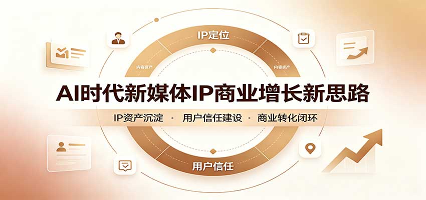 AI时代新媒体IP商业增长新思路：摒弃复杂运营套路，用极简思维打通获客路径-大象聊项目