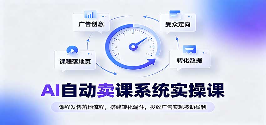 AI自动卖课系统实操课：课程发售落地流程，搭建转化漏斗，投放广告实现被动盈利-大象聊项目
