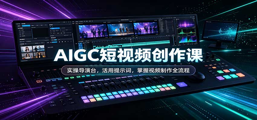 AIGC短视频创作课：实操导演台，活用提示词，掌握视频制作全流程-大象聊项目