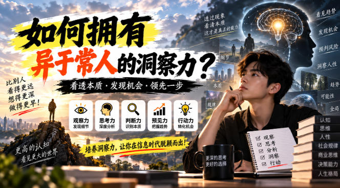 某公众号付费文章：如何拥有异于常人的洞察力？-大象聊项目