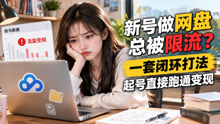 网盘拉新SOP：小白新号过限流-大象聊项目