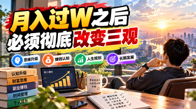 某公众号付费文章：月入过W之后，必须彻底改变三观-大象聊项目
