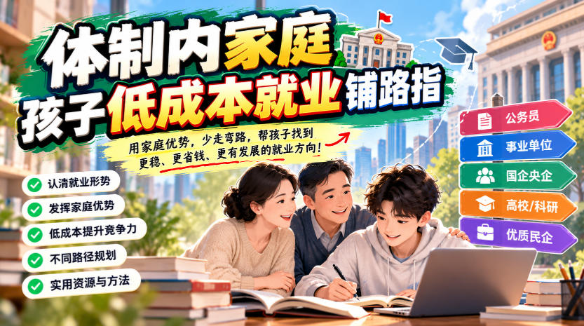 某公众号付费文章：体制内家庭，孩子低成本就业铺路指-大象聊项目