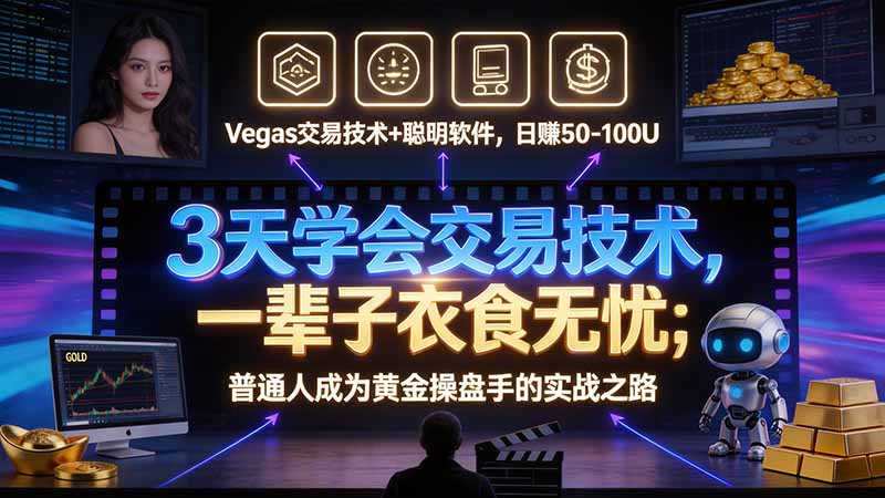 3 天学会 顺势而为交易系统，趋势看得懂、下单有依据：软件自动帮你盯盘，新手也能稳定复利-大象聊项目