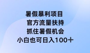 暑假暴利直播项目，官方流量扶持，把握暑假机会【揭秘】-大象聊项目