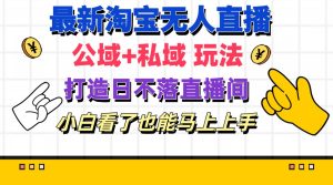 （11586期）最新淘宝无人直播 公域+私域玩法打造真正的日不落直播间 小白看了也能…-大象聊项目