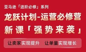 亚马逊进阶必修系列，龙跃计划-运营必修营新课，让卖家实现提升 让单量实现增长-大象聊项目