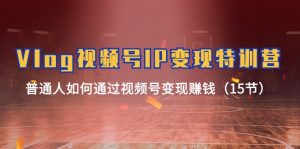 Vlog视频号IP变现特训营,普通人如何通过视频号变现赚钱(15节)-大象聊项目