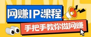 ip合伙人打造1.0，从0到1教你做网创，实现月入过万【揭秘】-大象聊项目