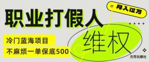 职业打假人电商维权揭秘，一单保底500，全新冷门暴利项目【仅揭秘】-大象聊项目