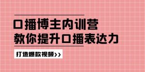 高级口播博主内训营：百万粉丝博主教你提升口播表达力，打造爆款视频-大象聊项目