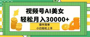 （11812期）视频号AI美女，轻松月入30000+,操作简单小白也能轻松上手-大象聊项目