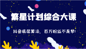 2024繁星计划综合大课：抖音底层算法，百万粉丝不是梦!（77节）-大象聊项目